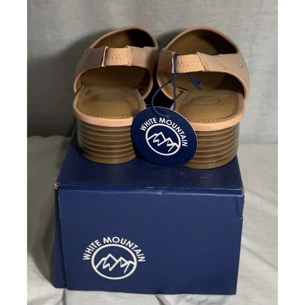 NEW NIB White Mountain Womens Boronic Slingback Size 9 WIDE shoes Heels